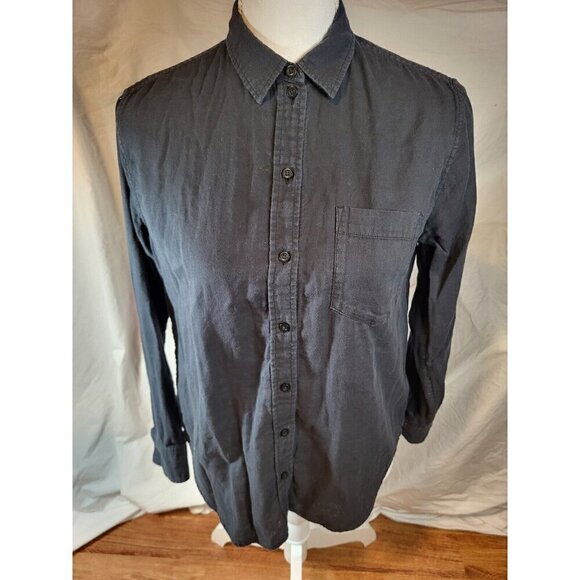 everlane double gauze‎ relaxed fit womans Size 2 Washed Black - Picture 1 of 7